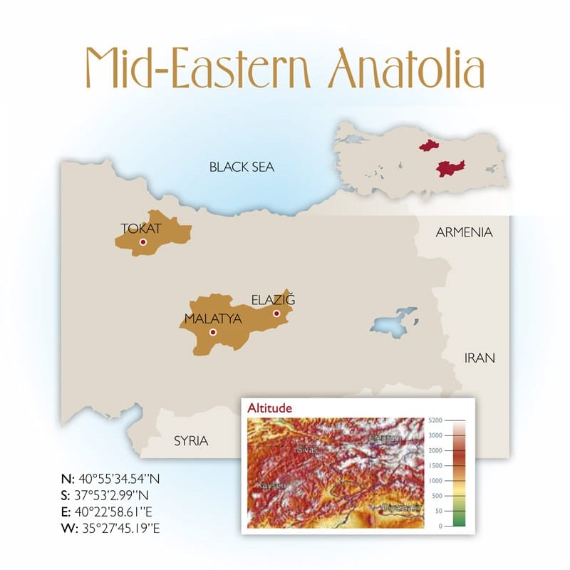 Mid-Eastern Anatolia Wine Region